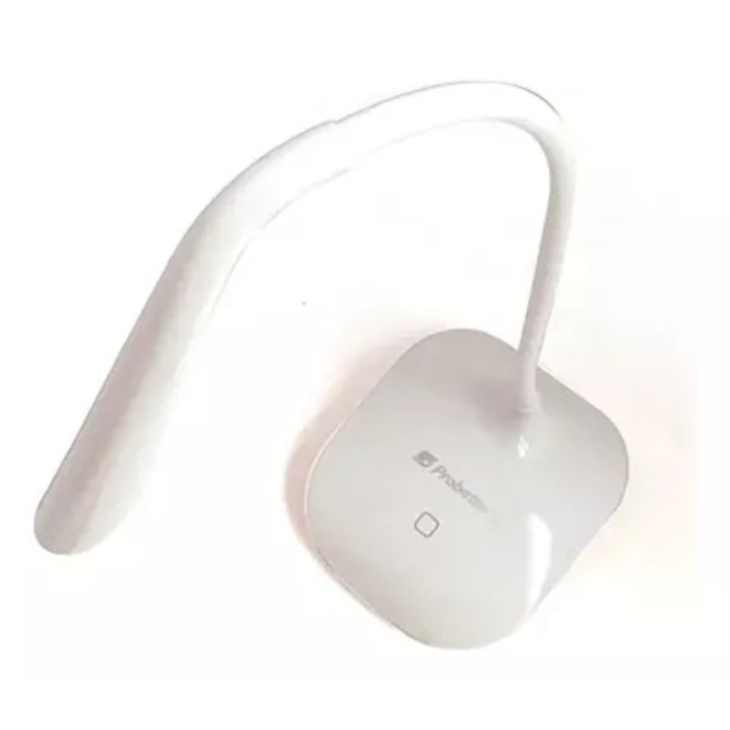 Velador de Escritorio - Blanco - 3W (70Lm) - Para 4 AAA o uso con Cable USB / Sensor Tactil y Cuello regulable