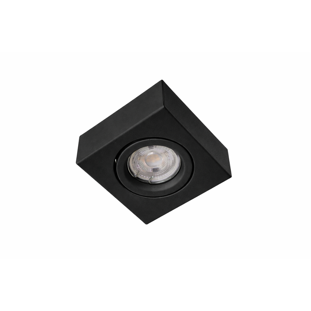 Semi embutido 105x105X41mm Cuadrado GU10 10cm negro