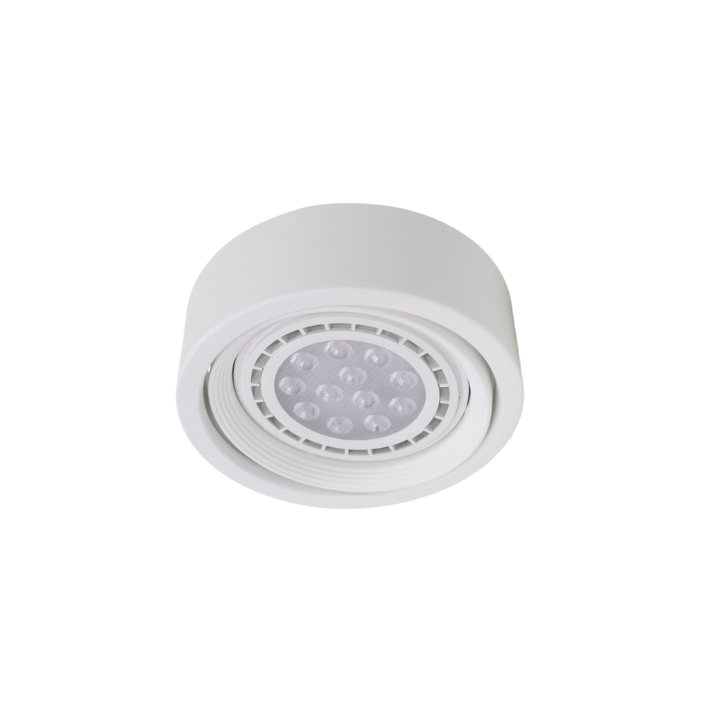 Semi embutido móvil Ø160x50mm AR111 GU10 10cm blanco