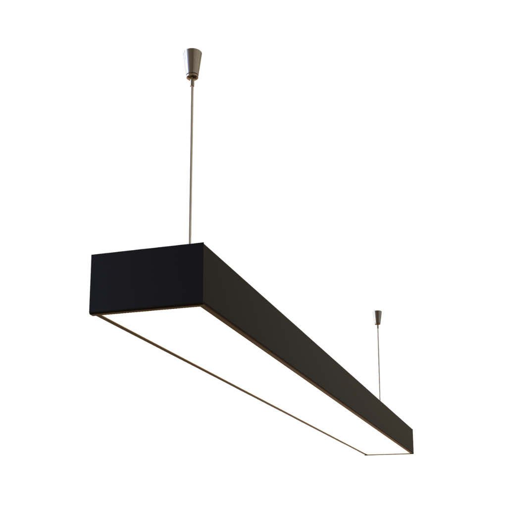 LINE 1200. COLGANTE NEGRO  2x18w P/TUBO LED
