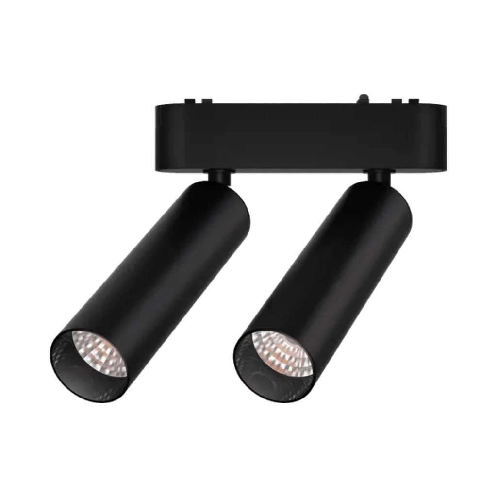 CABEZAL MOVIL DOBLE ANTIDESLUMBRAMIENTO SMART NEGRO SMART PARA RIEL MAGNETICO SKYLINE ø31MM MACROLED, DC48V, 14W, 2000-5000K, 24°, RA>90