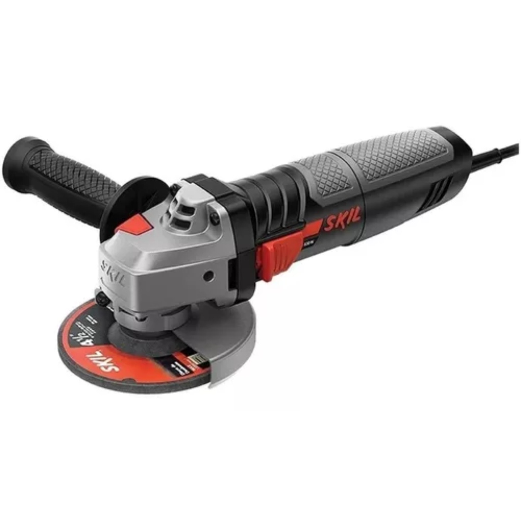 Amoladora 4"1/2 (115mm). Potencia: 700W. Rotación: 11000 RPM. Eje: M14. Incluye empuñadura, cubre disco, llave de cambio de disco ymanual de instrucciones. Reemplaza a 9002JG.