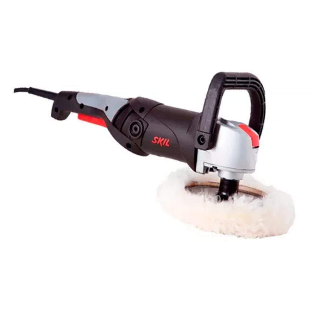 Pulidora de 7"(180mm). Potencia: 1300W. Revoluciones: 600/1300 RPM. 6 niveles de velocidad. Peso: 3Kg.