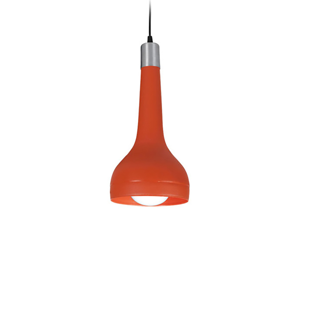 Colgante gota polipropileno 1 luz E27 naranja