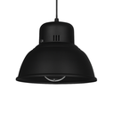 Colgante galponero de aluminio pulido, ø 380 mm negro