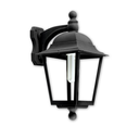 Farol cerrado, techo desmontable con ménsula esquinero de PVC negro