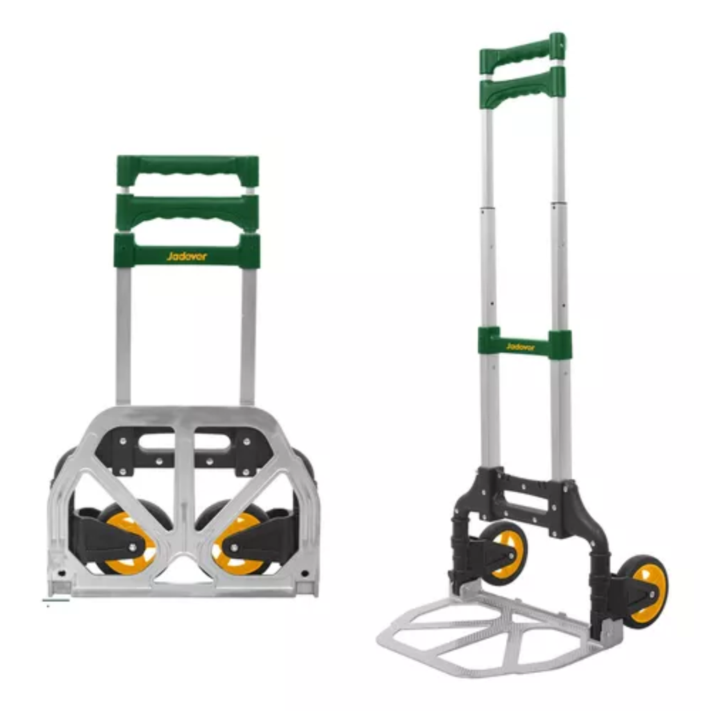 Carro de mano plegable: cilindro de aluminio y base de acero capacidad 100 kg