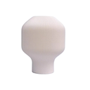 Lámpara de mesa Fiamma 26 cm de alto estructura blanca y tulipa blanca s/foco