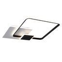 Plafon integrado de 3 cuadrados satinado y negro de 42w led