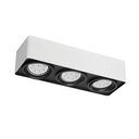 Plafon de 3L movil Cardánico blanco con int negro para AR111