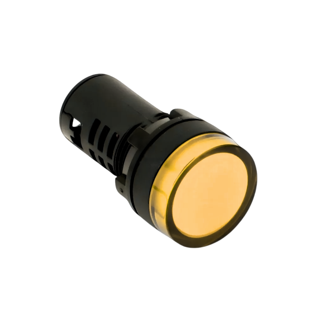 PILOTO LUMINOSO PLASTICO LED MONOBLOQUE AMARILLO 220VCA