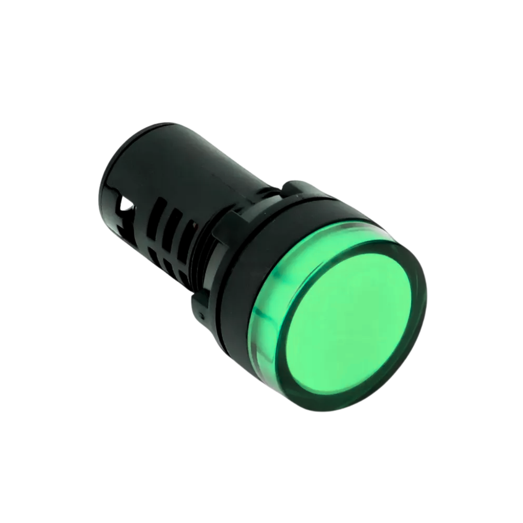 PILOTO LUMINOSO PLASTICO LED MONOBLOQUE VERDE 24 VCA/VDC