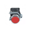PULSADOR METALICO RASANTE ROJO (1 NC)