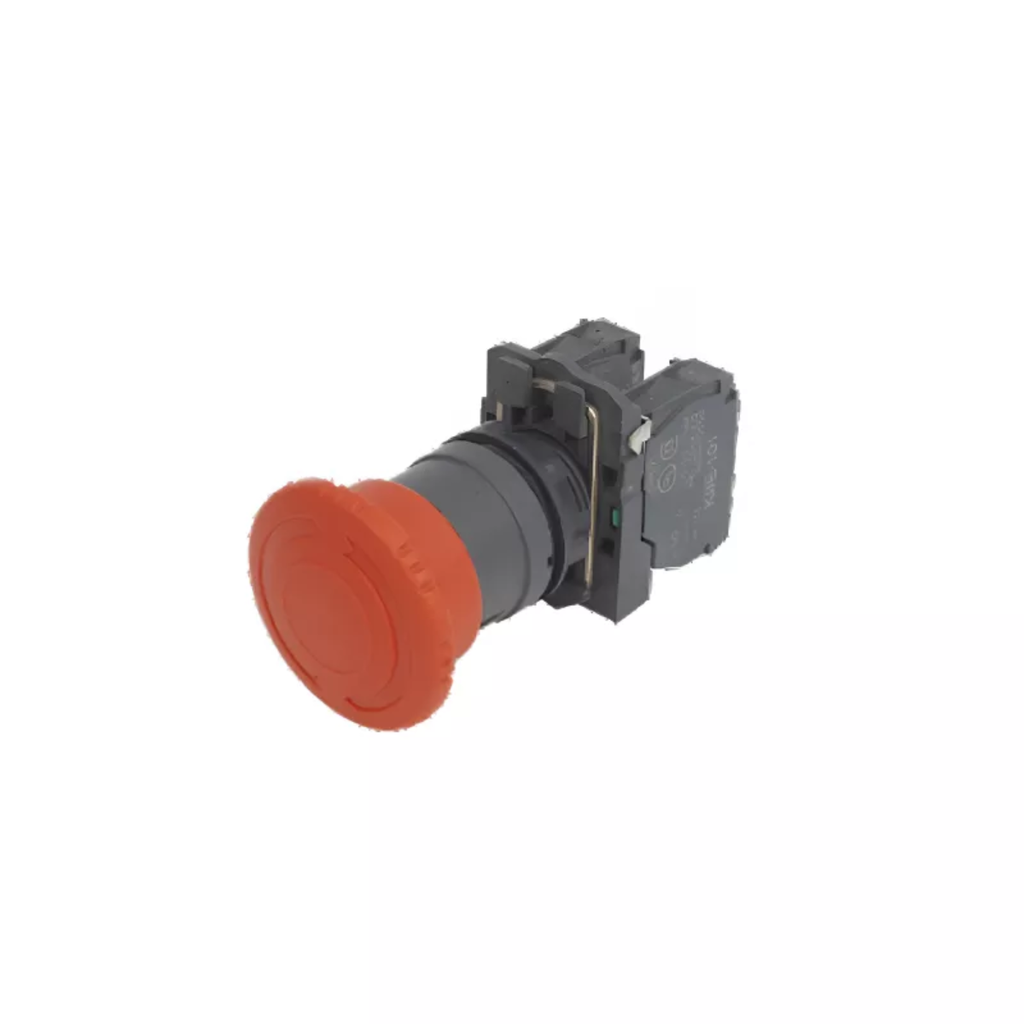 PULSADOR DE EMERGENCIA PLASTICO HONGO 40MM ROJO (1 NC+1 NA)