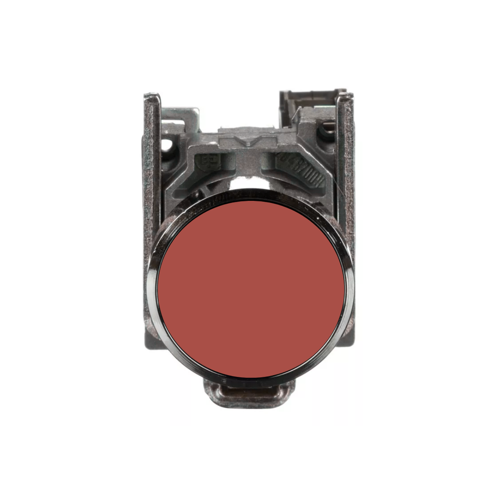 PULSADOR PLASTICO RASANTE ROJO (1 NC)