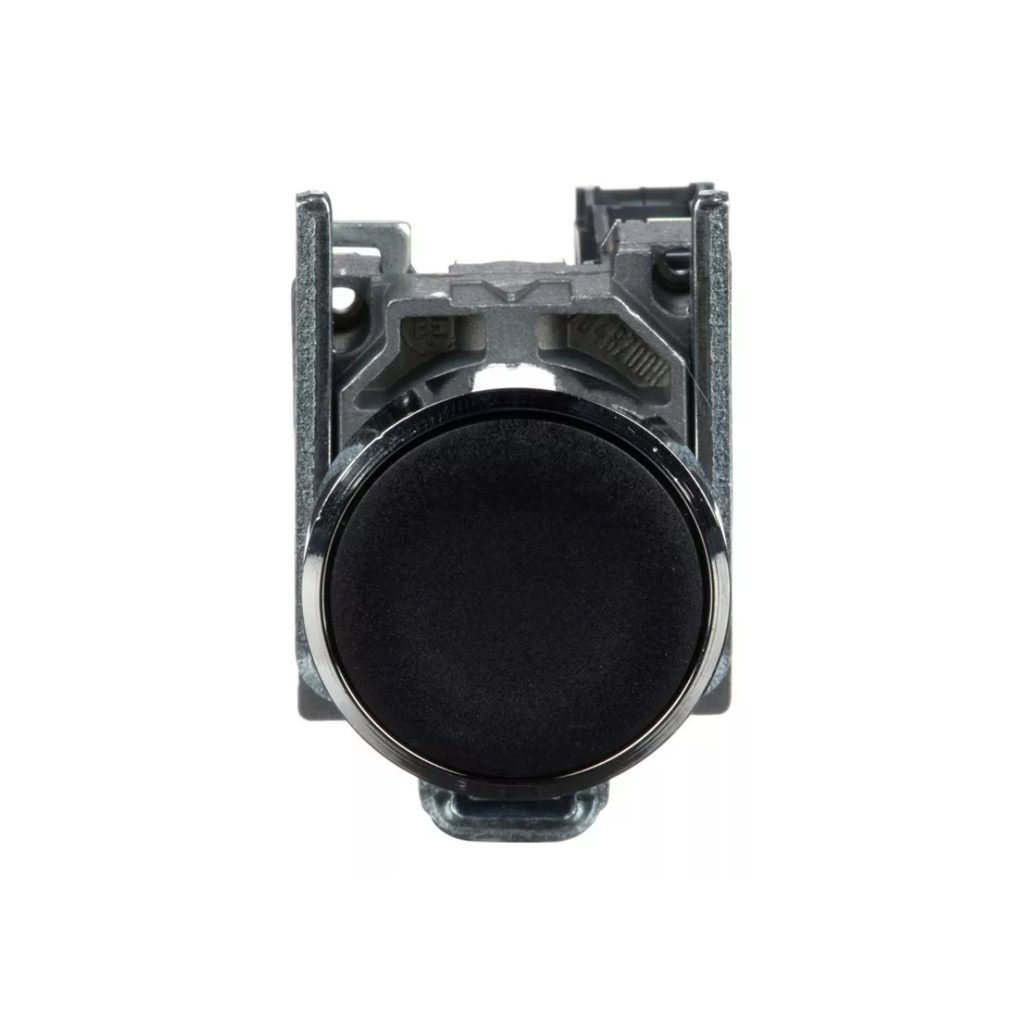 PULSADOR PLASTICO RASANTE NEGRO (1 NA)