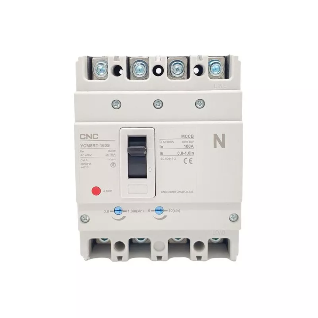 INTERRUPTOR AUTOMATICO CAJA MOLDEADA T160 4X100A 25ka RELE TERMOMAGNETICO AJUSTABLE