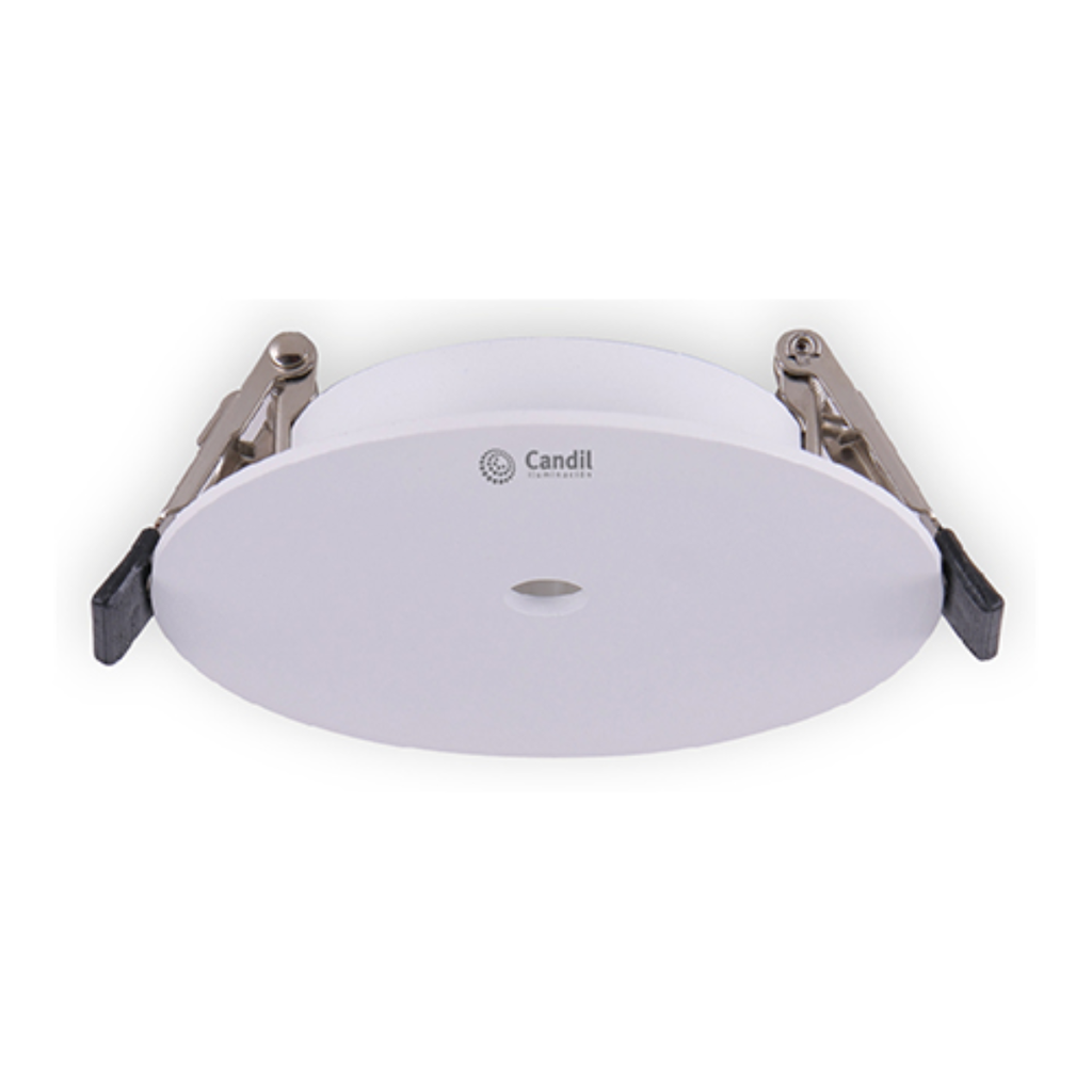 Tapa ciega 100mm con resortes. Blanco Texturado.	