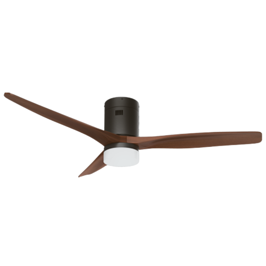 Ventilador Smart Aruba - Diam: 52'' - Motor: DC 40w Negro - Aspas Madera - Walnut - Con Luz
