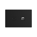 CONECTOR DE RED Y HDMI MILAN NEGRO MACROLED, RJ45 Y HDMI