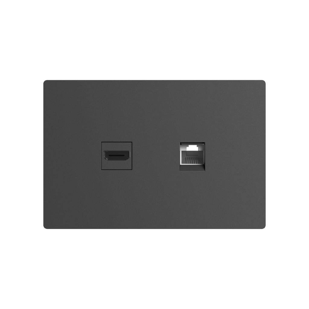 CONECTOR DE RED Y HDMI MILAN GRIS MACROLED, RJ45 Y HDMI