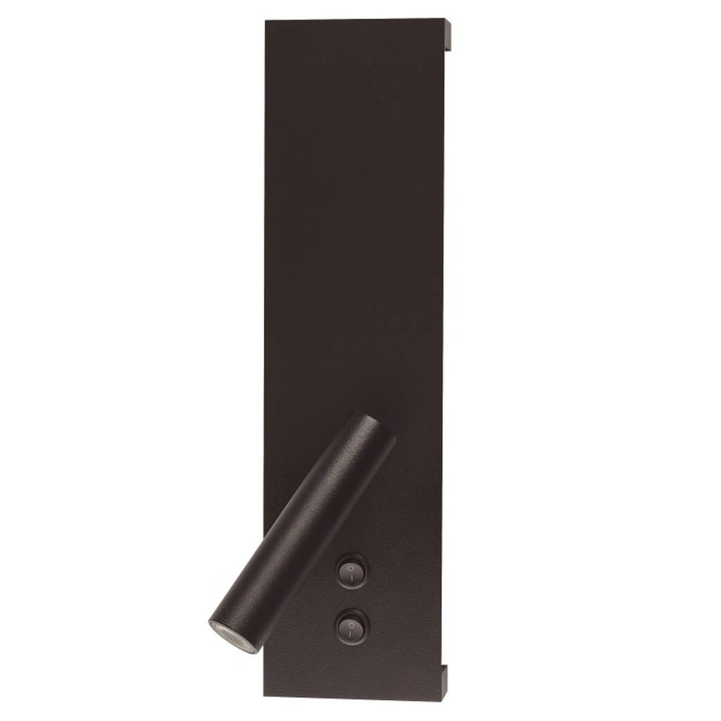 Aplique de pared Bigsee con led integrado 12W bidireccional, y  direccionable. Construido en aluminio. Uso interior. Negro