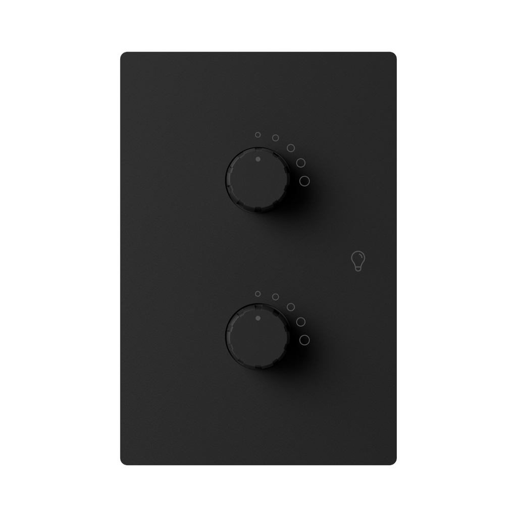 DIMMER LED DOBLE MILAN NEGRO MACROLED