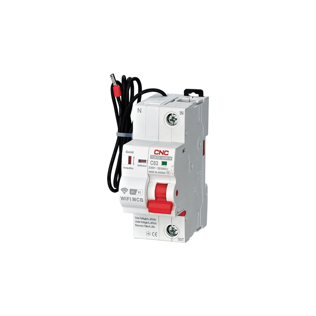 Interruptor Automático Inteligente Multi-función YCB9ZF-100AP WiFi 1P+N 100A