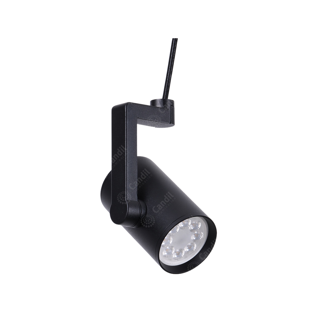 Cabezal Fork 1xGU10 Negro Texturado