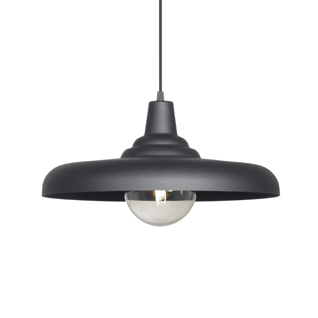 Colgante "CARRARA" de 1 luz E-27 (Ø400 x H:165mm)