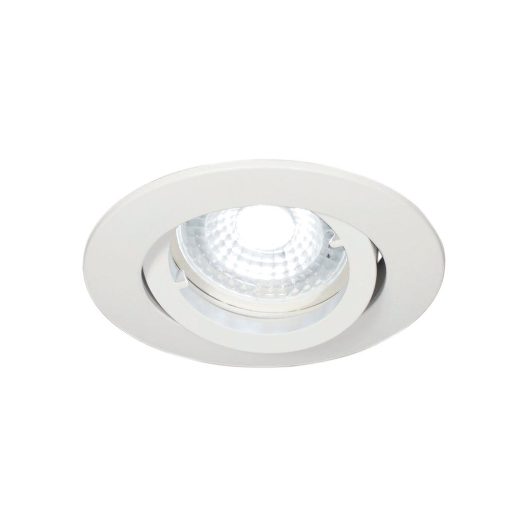 Embutido rerondo movil aluminio para GU10 - blanco