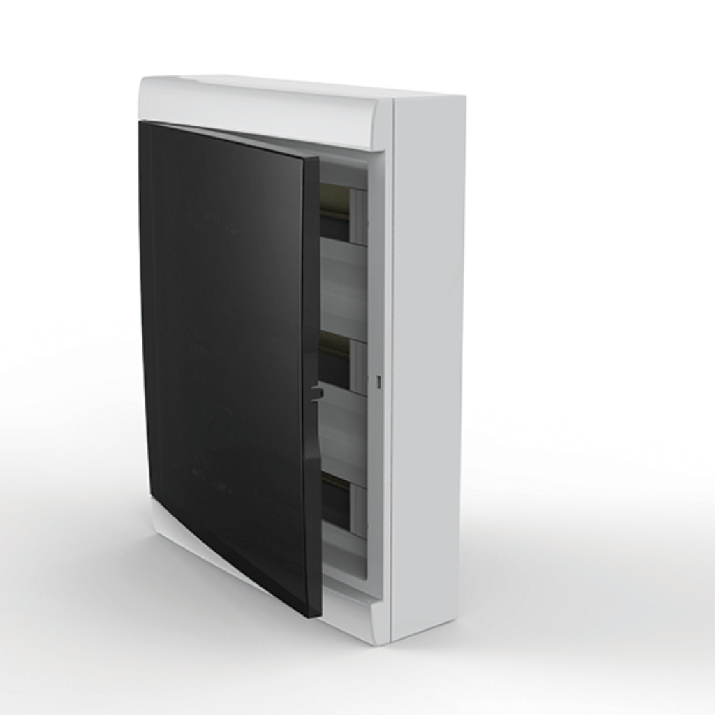 Caja para TM  36 polos marco blanco y pta  fume