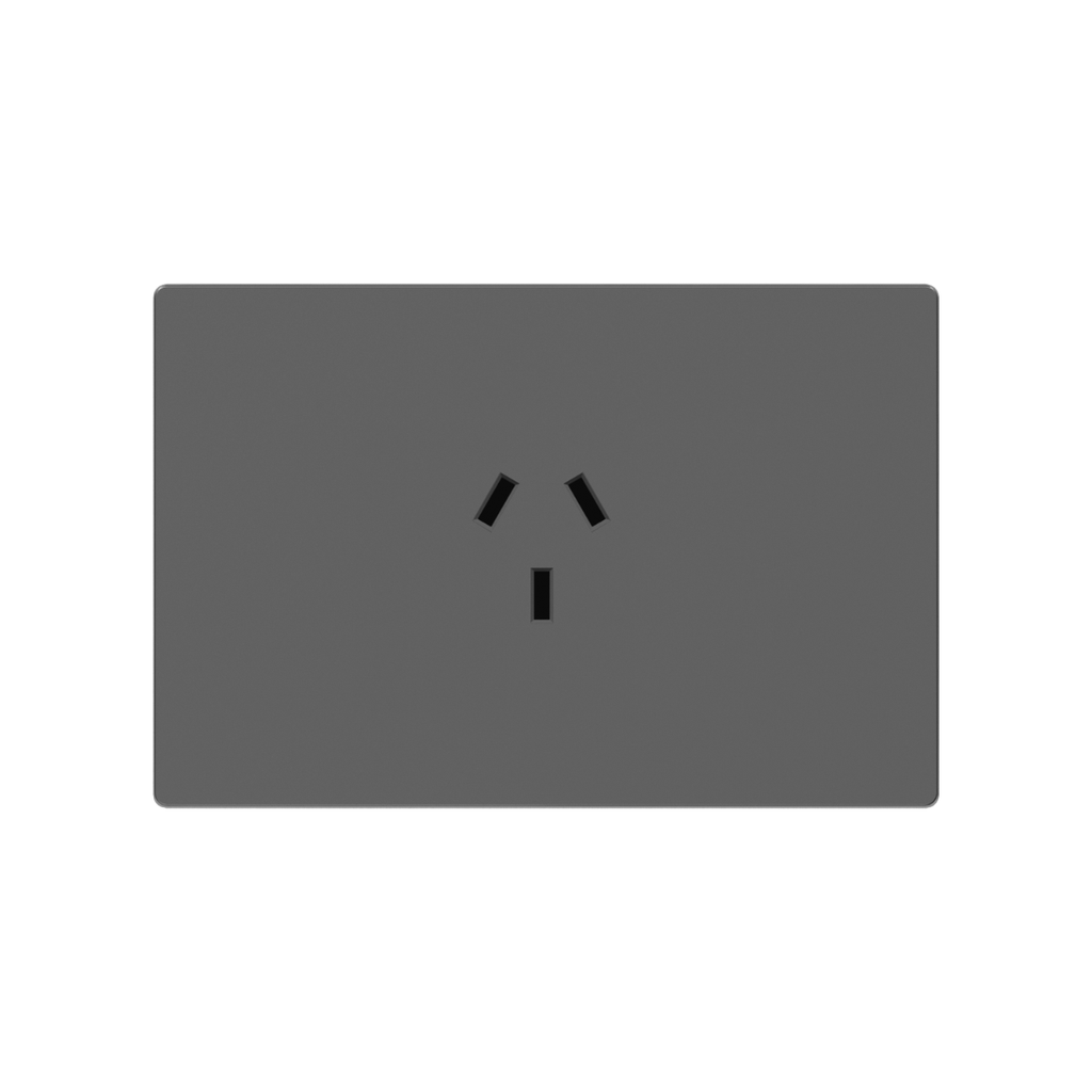 FRENTE PARA TOMACORRIENTE MILAN MACROLED, COLOR GRIS