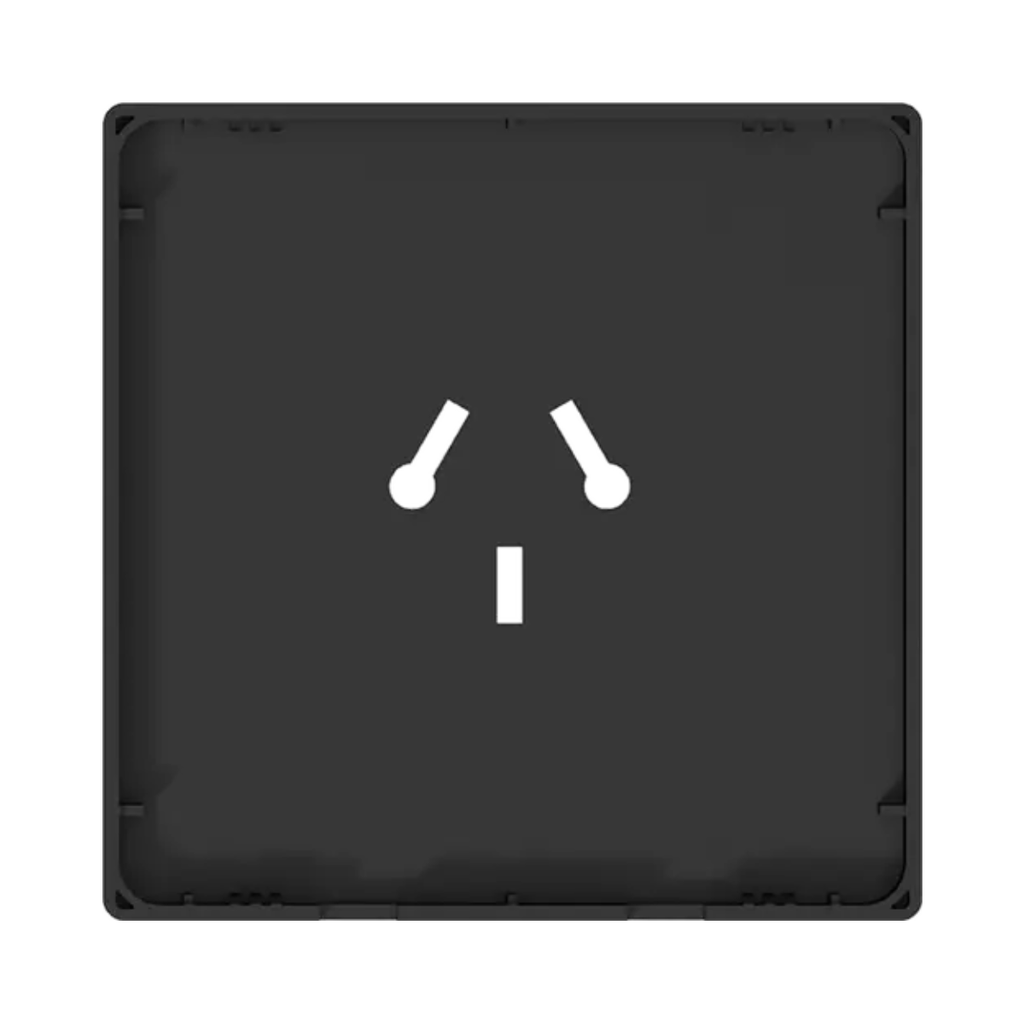 FRENTE PARA TOMACORRIENTE MIGNON BI-NORMA MILAN MACROLED, COLOR NEGRO