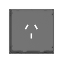 FRENTE PARA TOMACORRIENTE MIGNON 20A MILAN MACROLED, COLOR GRIS