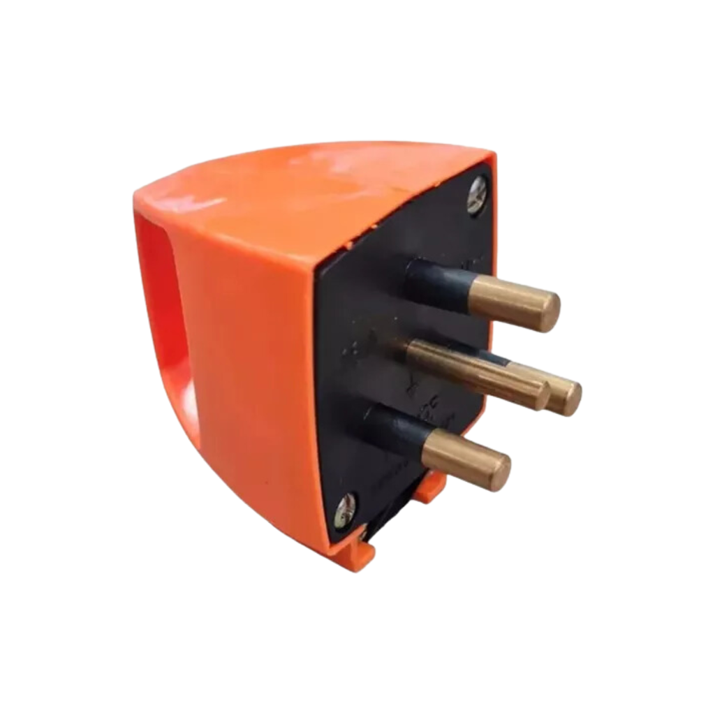 Ficha macho industrial 3p 32a c/Tierra Kalop naranja