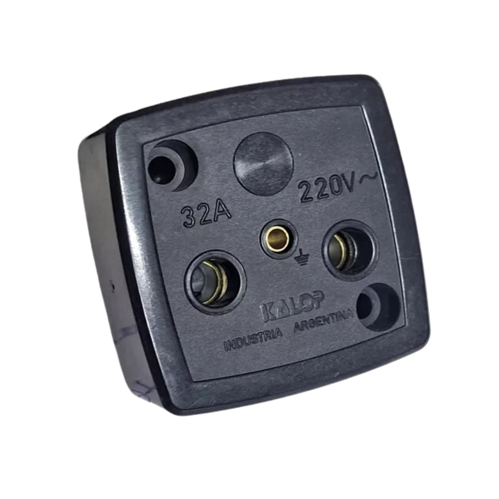 Toma industrial 2p 32A c/Tierra Kalop gris