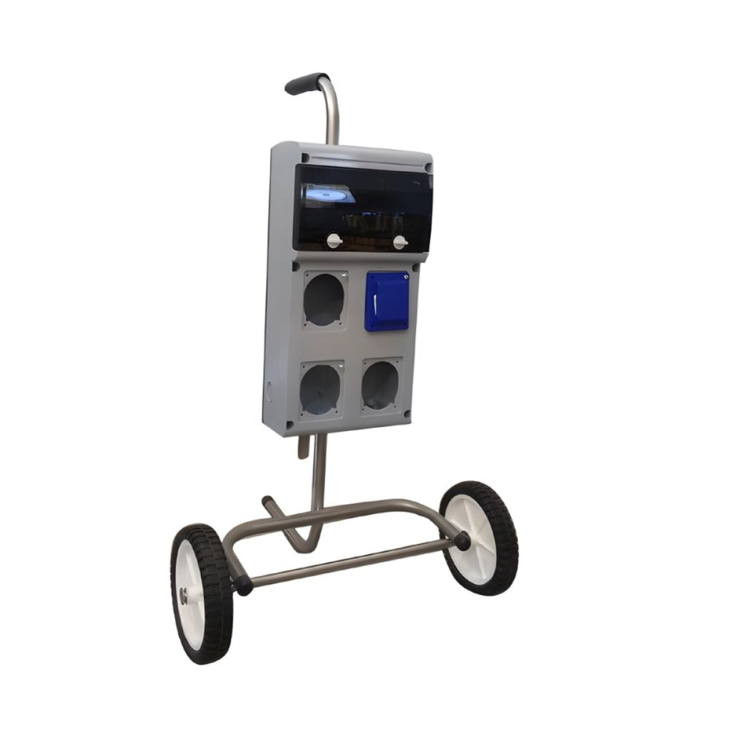 Carro de Ac Inox c-rueda + gabinete estanco