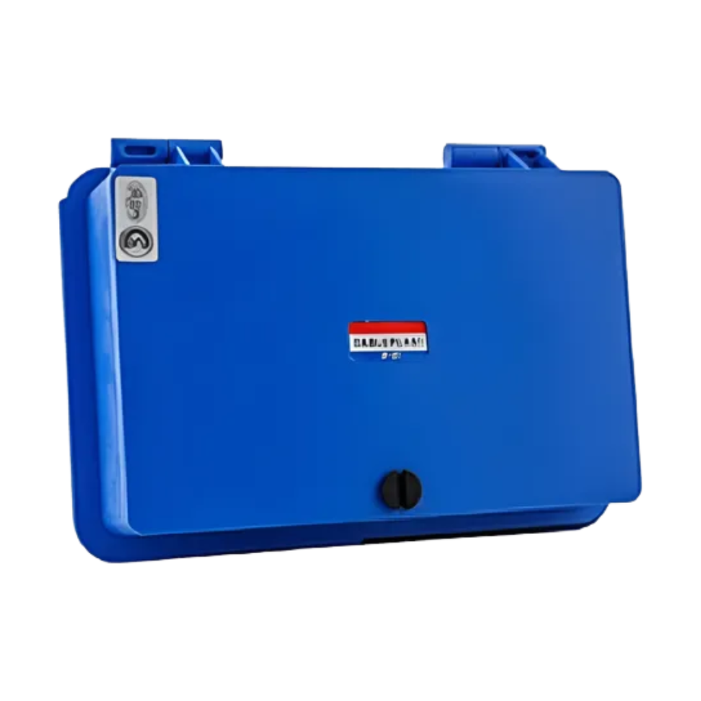 GABINETE CON CHASIS METÁLICO COLOR AZUL - IP65 IK10 DE 208X285X166MM