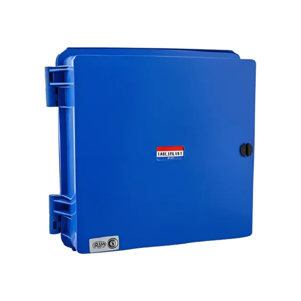 GABINETE CON CHASIS METÁLICO COLOR AZUL - IP65 IK10 DE 302X366X202MM