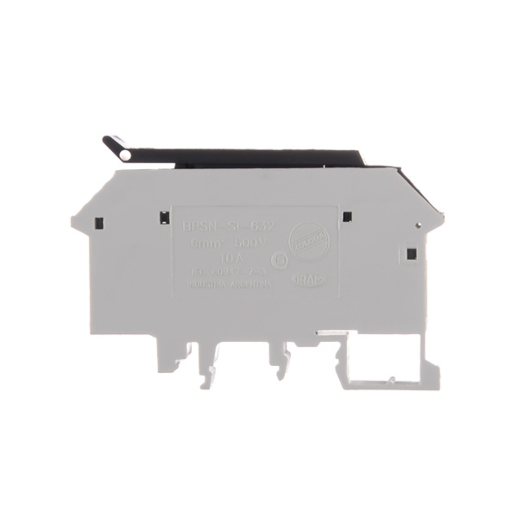 Borne portafusible para fusible 6,3x32mm. con Led 15-30V CA/CC BPSN-SI-632-LL024