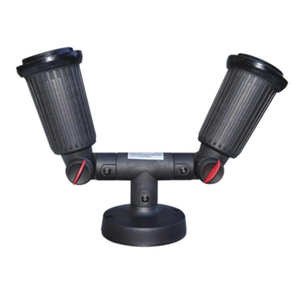 LUM. DE JARDIN P/LAMP. PAR38 BASE PARA DOS LAMP.  2 X 80W