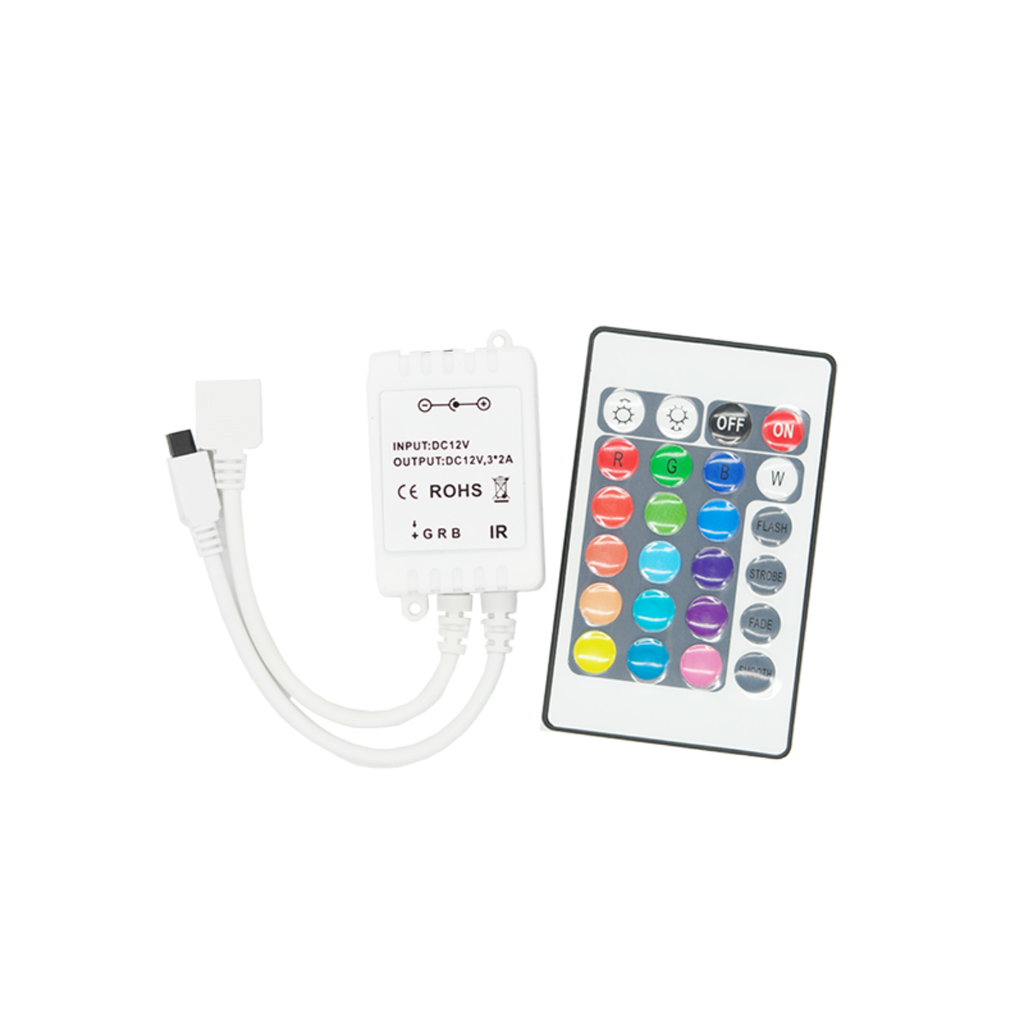 ACCESORIOS CONTROLADORA REMOTA INFRARROJA TBCIN RGB - 24 BOTONES