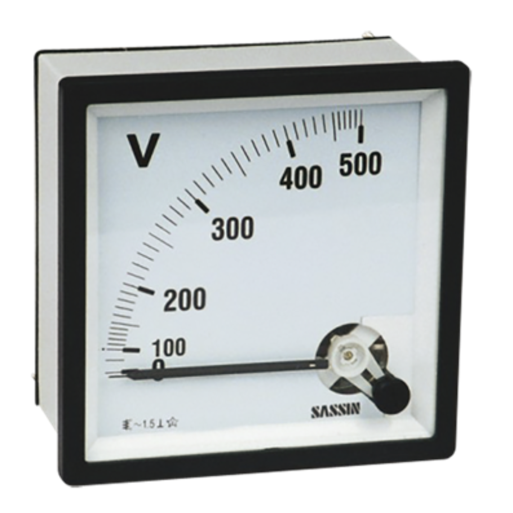 VOLTIMETRO ANALOGICO TBCIN PARA CORRIENTE ALTERNA 500VCA 96X96MM