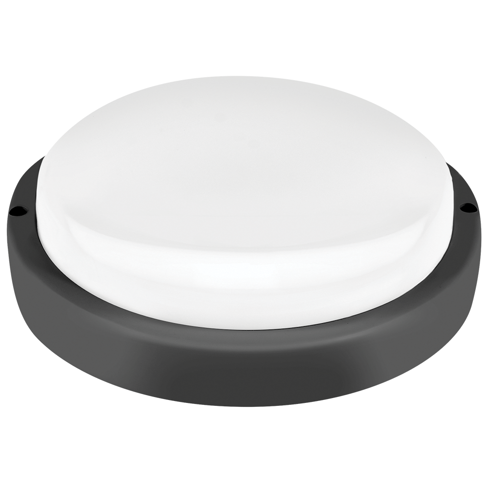 TORTUGA MACROLED REDONDA MARCO NEGRO 12W - IP54 - AC100-265V - FP:0,9 - 1080 lm - BLANCO FRIO