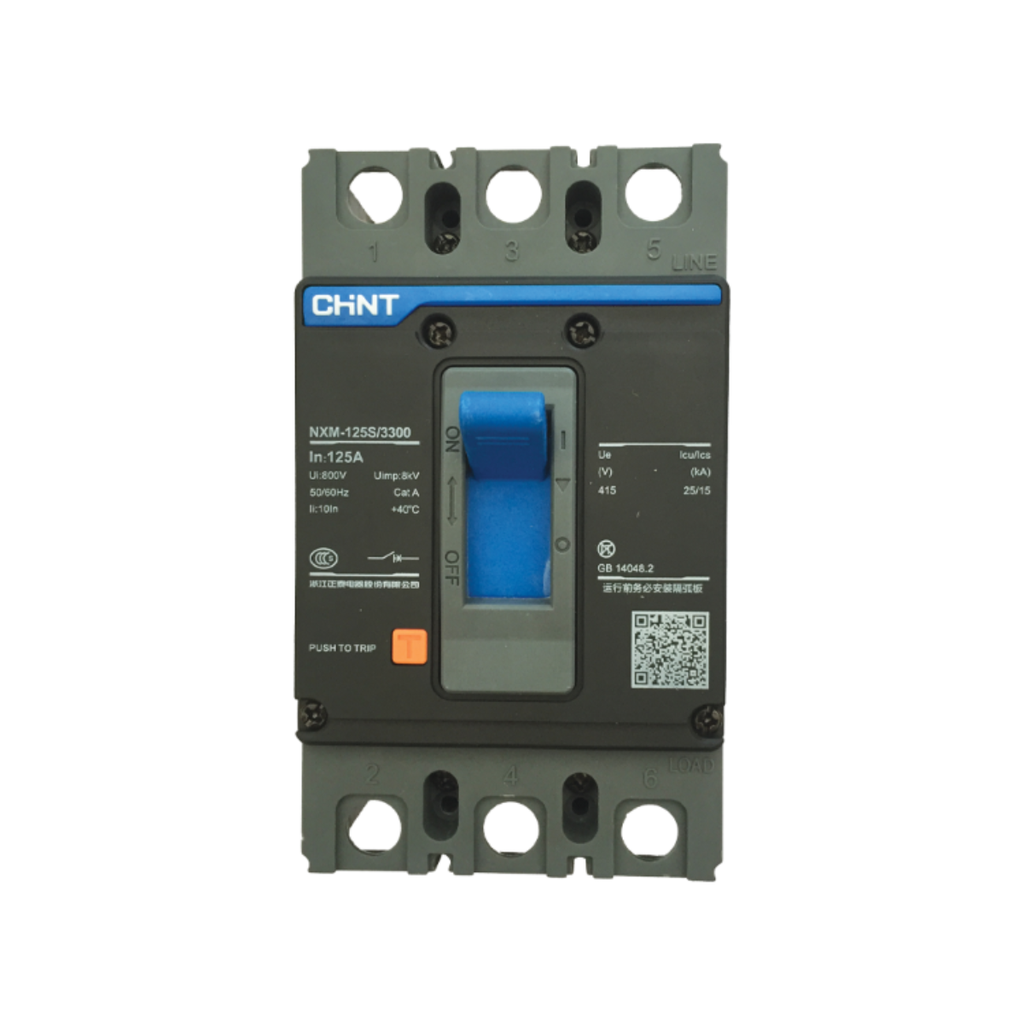 INTERRUPTOR CAJA MOLDEADA - 3 POLOS - Tamaño 125 - In:80A Icu: 25kA - REG. FIJA