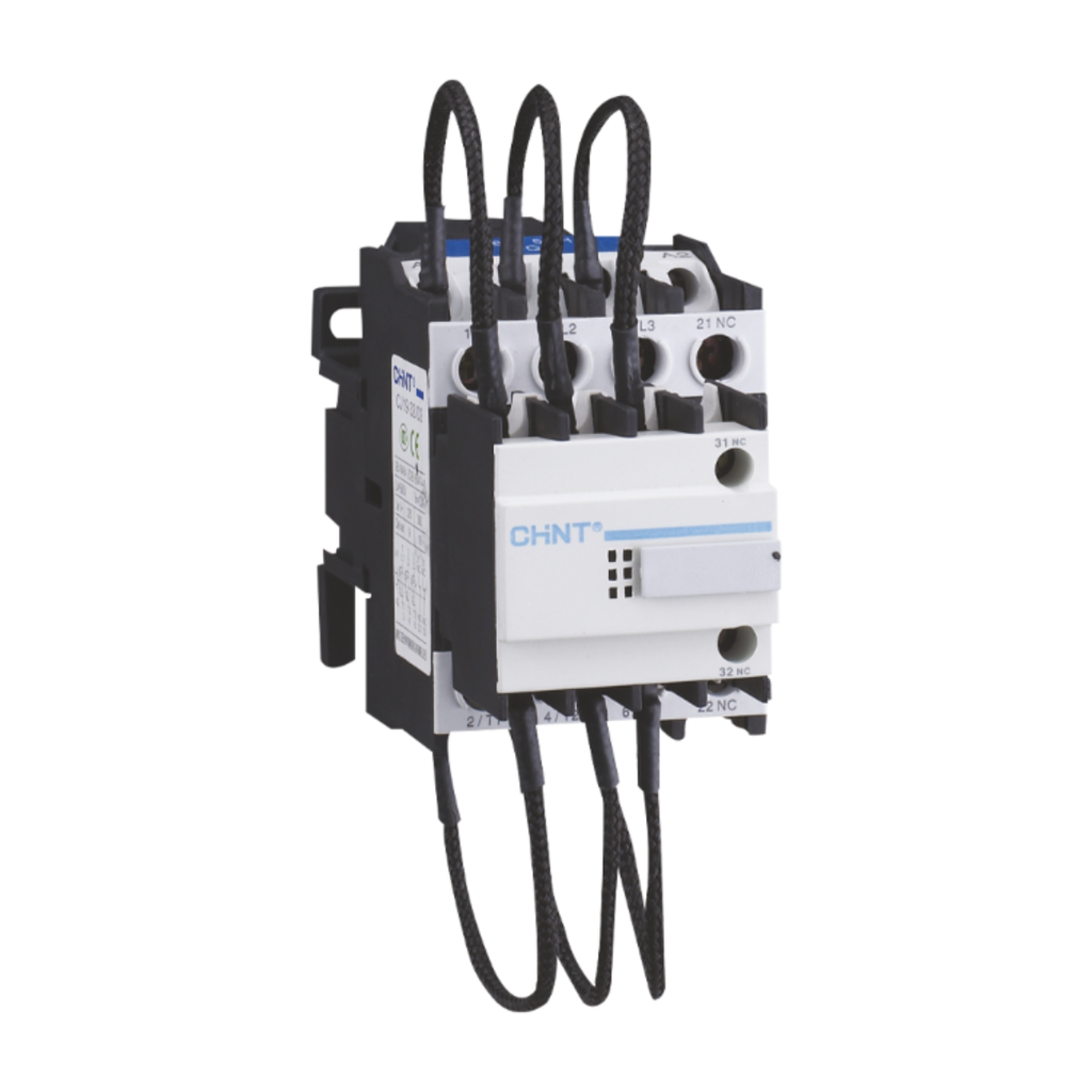 CONTACTOR P/CAPACITORES CHINT CJ19-63 - Q:33,3kVAr @ 400VCA + Aux: 2NA+1NC - Bob: 220VCA