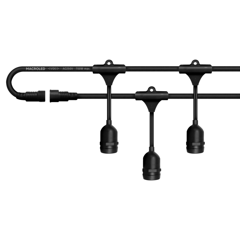 Guirnalda de 10mts C/portalampara colgante Macroled IP66