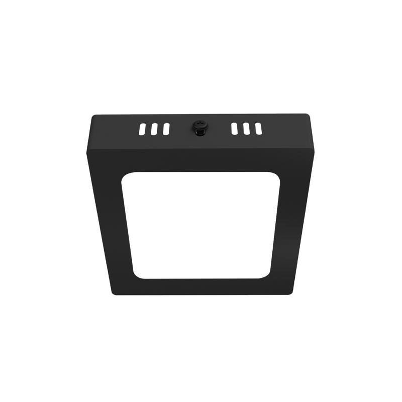 Panel plafon cuadrado negro 6w Macroled calido