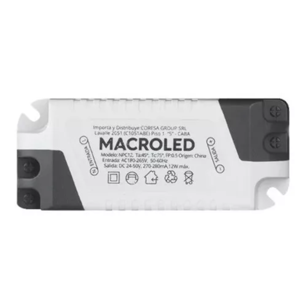 Driver para panel de 12W Macroled